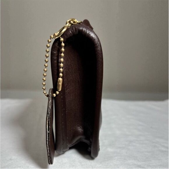 Coach 7165 Brown Mahogany Vintage Chunky Makeup Case Original Hang Tag And Chain - Picture 8 of 12